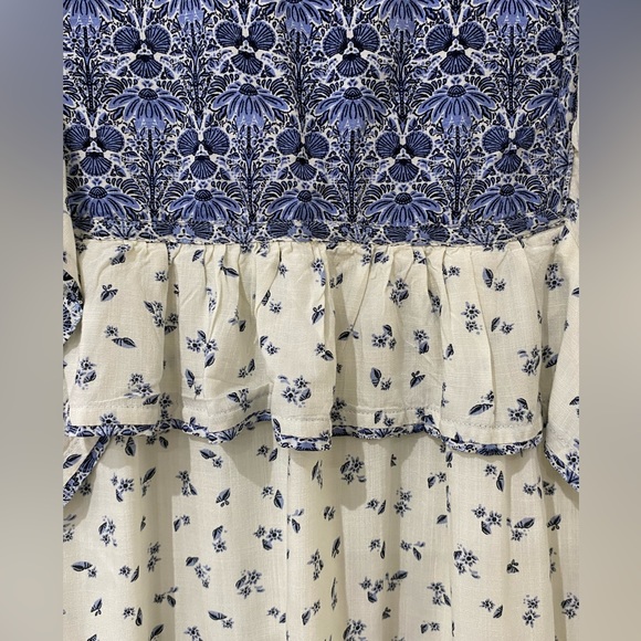FatFace Blue and White Floral Blouse UK14 - Picture 4 of 8